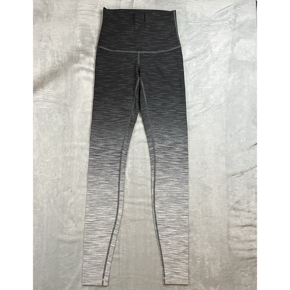 Lululemon Wunder Under Size 6 Hi-Rise Black Ombre Full Length 31" Space Dye EUC